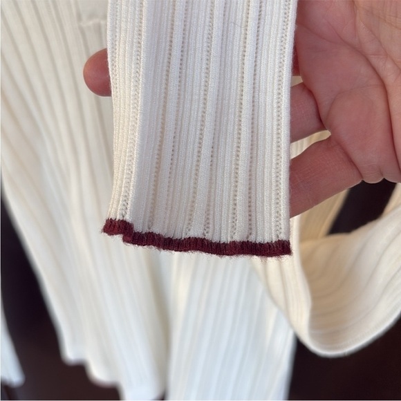 NWOT Madewell Signature Knit Johnny Collar Sweater Size XS - Picture 6 of 9